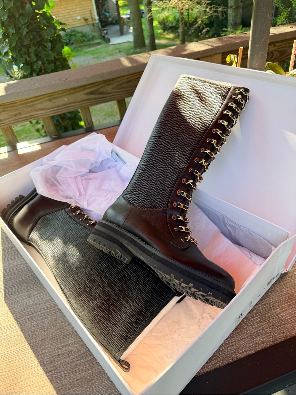 Cecilia Black Knee-High Women's Boots from Anthropologie size 6.5